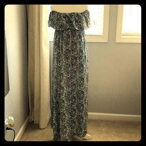 Strapless, airy maxi dress